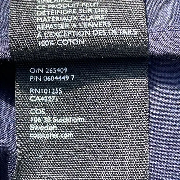 COS Cotton Wide Leg Cropped Trousers - Picture 15 of 16